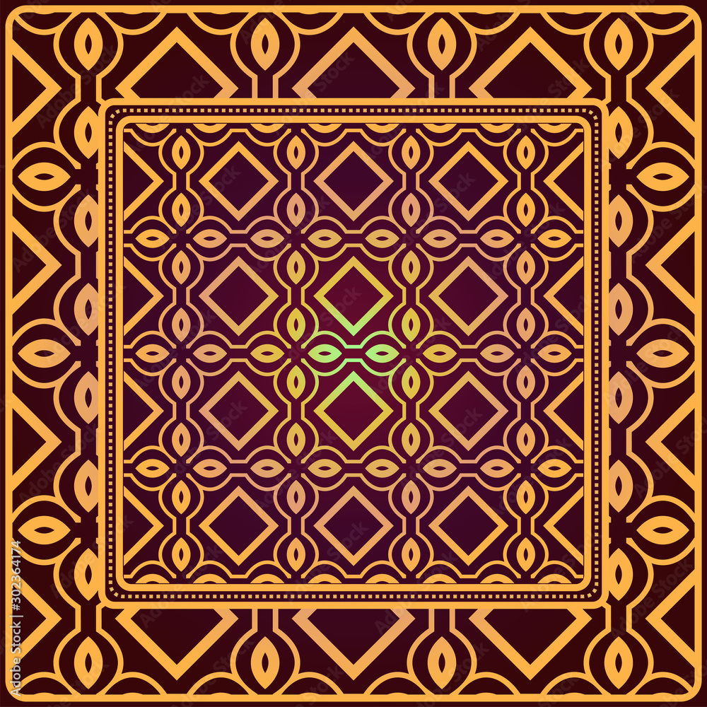 Obraz premium Creative patchwork geometric pattern. Vector illustration