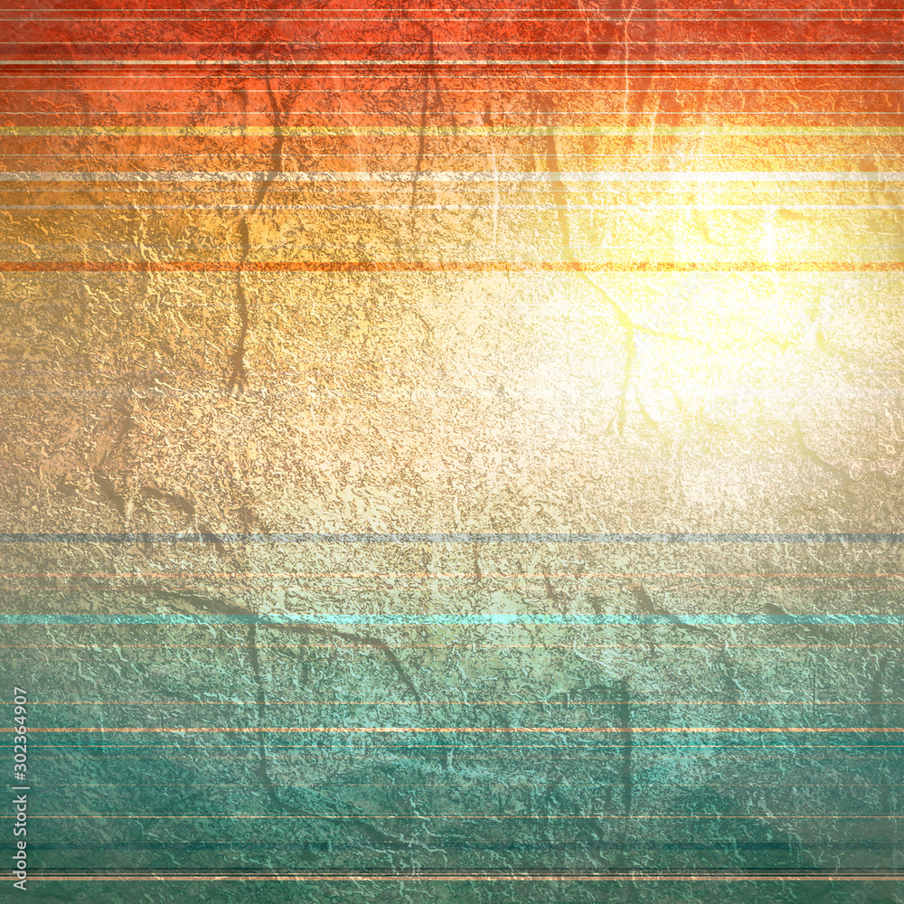 Obraz premium Geometry abstract background with stripes. Various horizontal lines. Gradient paint. Grunge texture