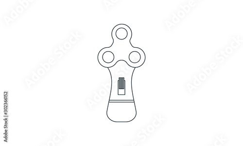 Electric shaver icon for grooming and personal care