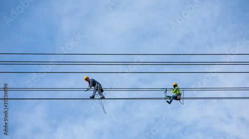 Принти на полотні installation modification high voltage electrical cables