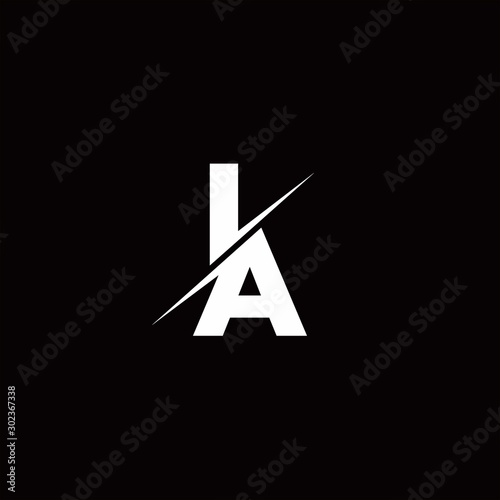 Vászonkép IA Logo Letter Monogram Slash with Modern logo designs template