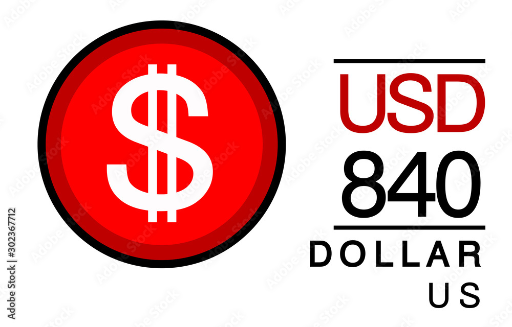 S, USD, 840, Dollar, US Banking Currency icon typography logo banner set isolated on background. Abstract concept graphic element. Collection of currency symbols ISO 4217 signs used in country S, USD, 840, Dollar, US Banking Currency icon typography logo banner set isolated on background. Abstract concept graphic element. Collection of currency symbols ISO 4217 signs used in country
