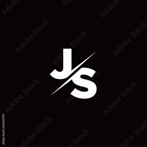 JS Logo Letter Monogram Slash with Modern logo designs template