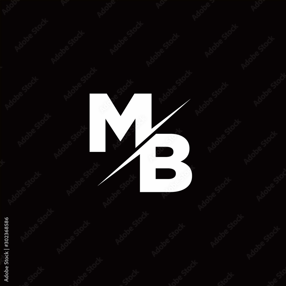 MB Logo Letter Monogram Slash with Modern logo designs template MB Logo Letter Monogram Slash with Modern logo designs template
