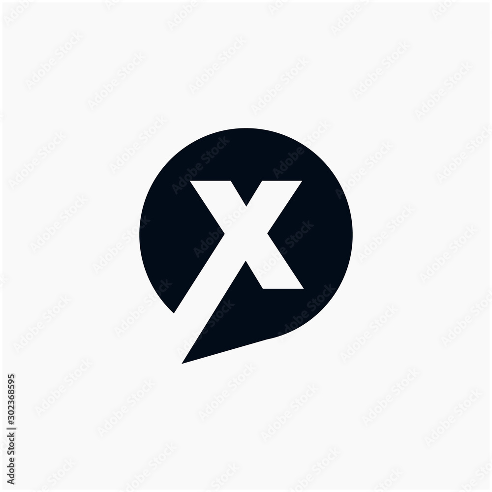 Letter X negative space with bubble Logo Template Vector Design. Social Talk, chat, app, forum, social media. Modern logotype symbol - vector Letter X negative space with bubble Logo Template Vector Design. Social Talk, chat, app, forum, social media. Modern logotype symbol - vector