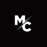 MC Logo Letter Monogram Slash with Modern logo designs template