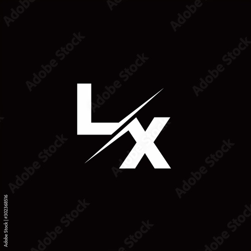 LX Logo Letter Monogram Slash with Modern logo designs template
