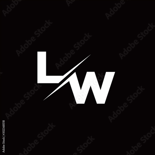 LW Logo Letter Monogram Slash with Modern logo designs template
