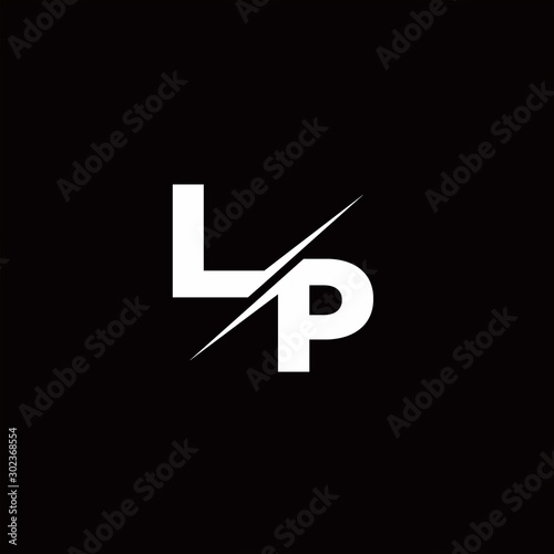 LP Logo Letter Monogram Slash with Modern logo designs template