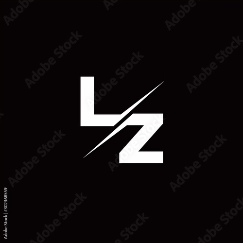 LZ Logo Letter Monogram Slash with Modern logo designs template