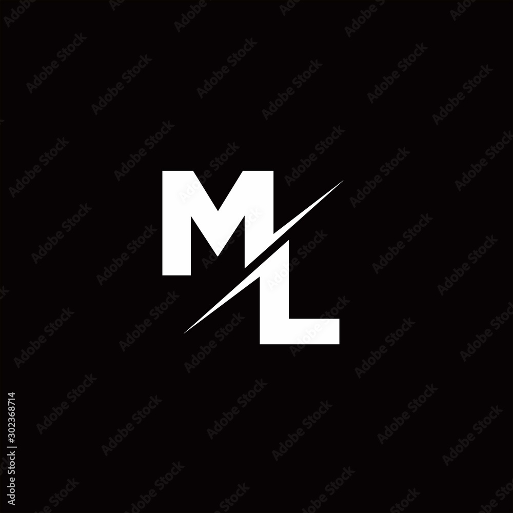 ML Logo Letter Monogram Slash with Modern logo designs template ML Logo Letter Monogram Slash with Modern logo designs template