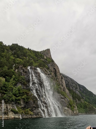 Hengjane Waterfall Lysefjord Stavanger Norway