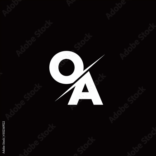 OA Logo Letter Monogram Slash with Modern logo designs template photo