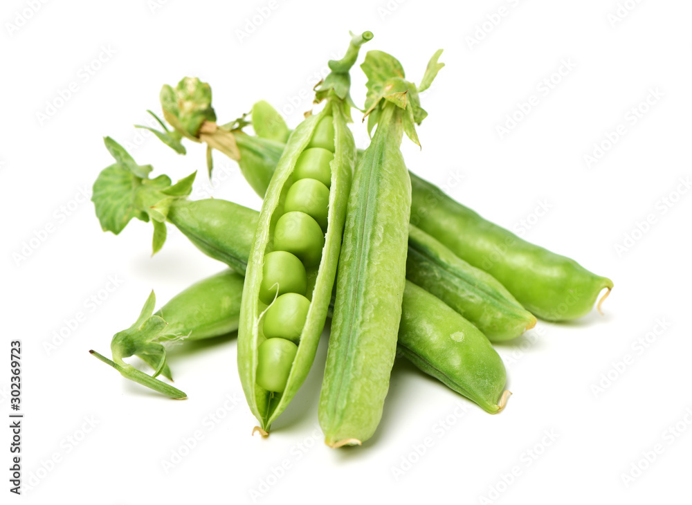 Fresh peas isolated on white background Fresh peas isolated on white background