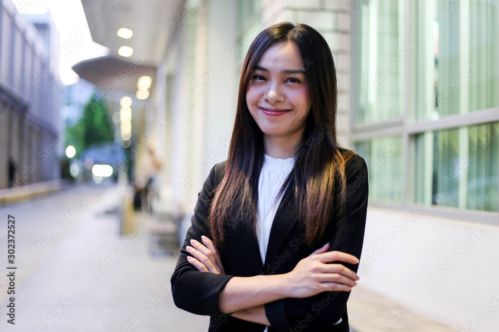 Portrait of Beautiful Young businesswoman asian smiling happy for working. Portrait of Beautiful Young businesswoman asian smiling happy for working.