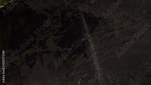 Water Falling from Ceiling of a Huge Deer Cave in Gunung Mulu National Park, Malaysia