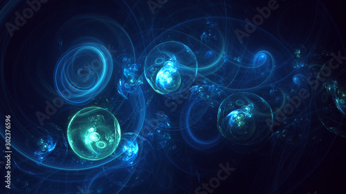 Fractal 3D rendering abstract light background