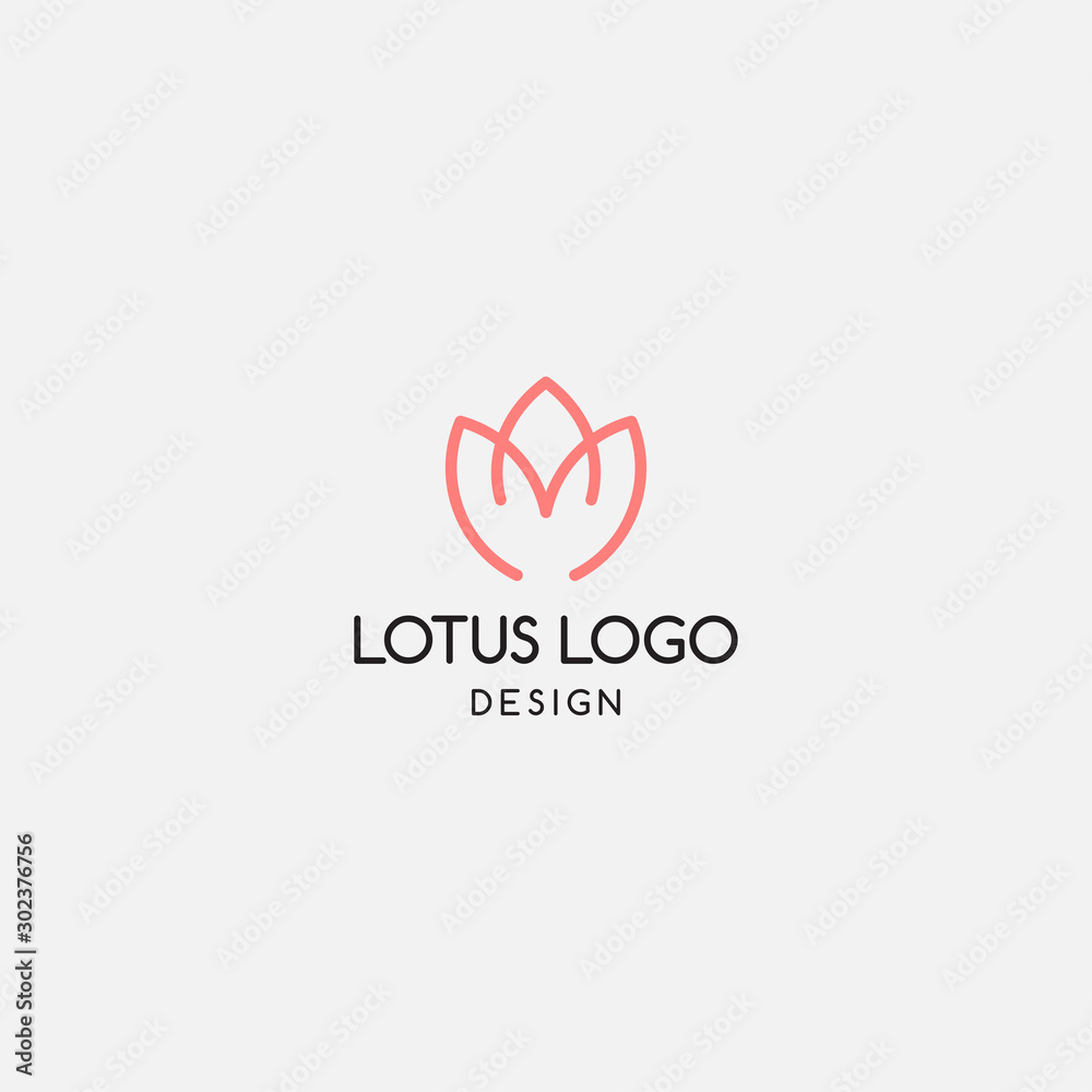 natural linear logo template. lotus, flower, leaf, vector natural linear logo template. lotus, flower, leaf, vector