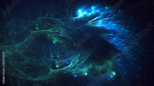 Fractal 3D rendering abstract light background