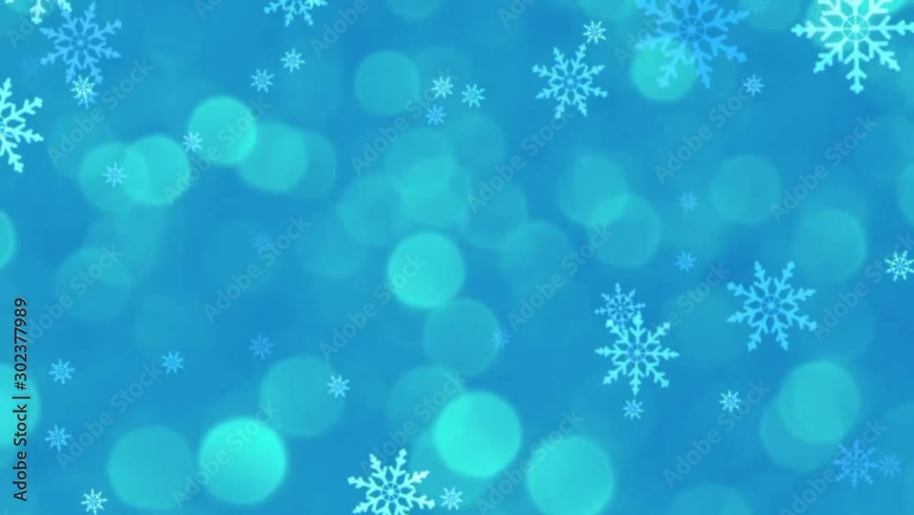 beautiful video of snowflakes on blue shiny background beautiful video of snowflakes on blue shiny background
