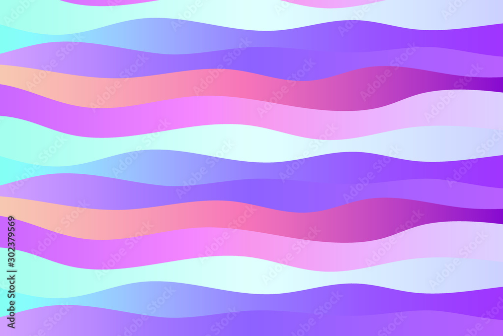 Colorful background with curved gradient lines. Pattern design for banner, poster, flyer, card, cover, brochure