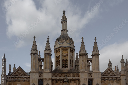 Gothic cathedral, with spire towers and pinnacle, Medieval spires and pinnacles college