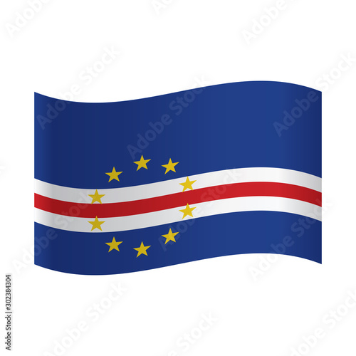 Wallpaper Mural Flag of the country cape verde. illustration. Exact colors. Torontodigital.ca
