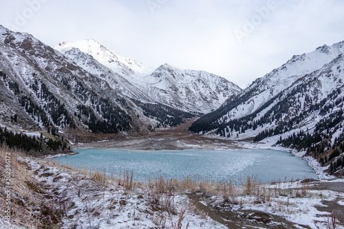 Big Almaty Lake ,Tien Shan mountains in Almaty, Kazakhstan