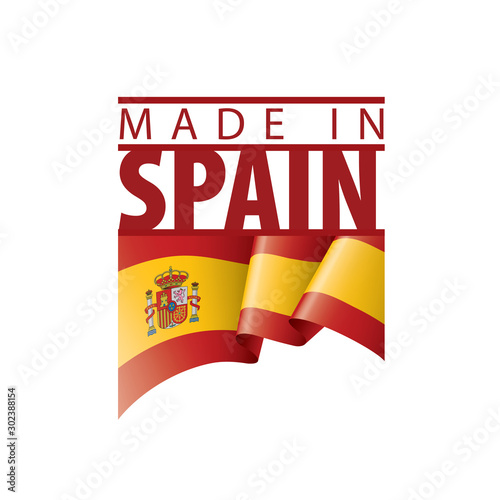 spain flag, vector illustration on a white background