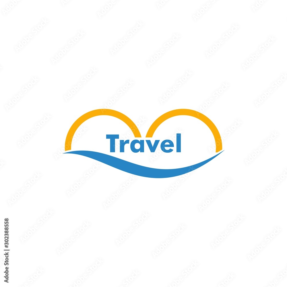 Fototapeta premium travel logo concept, design vector icon, holiday logo template