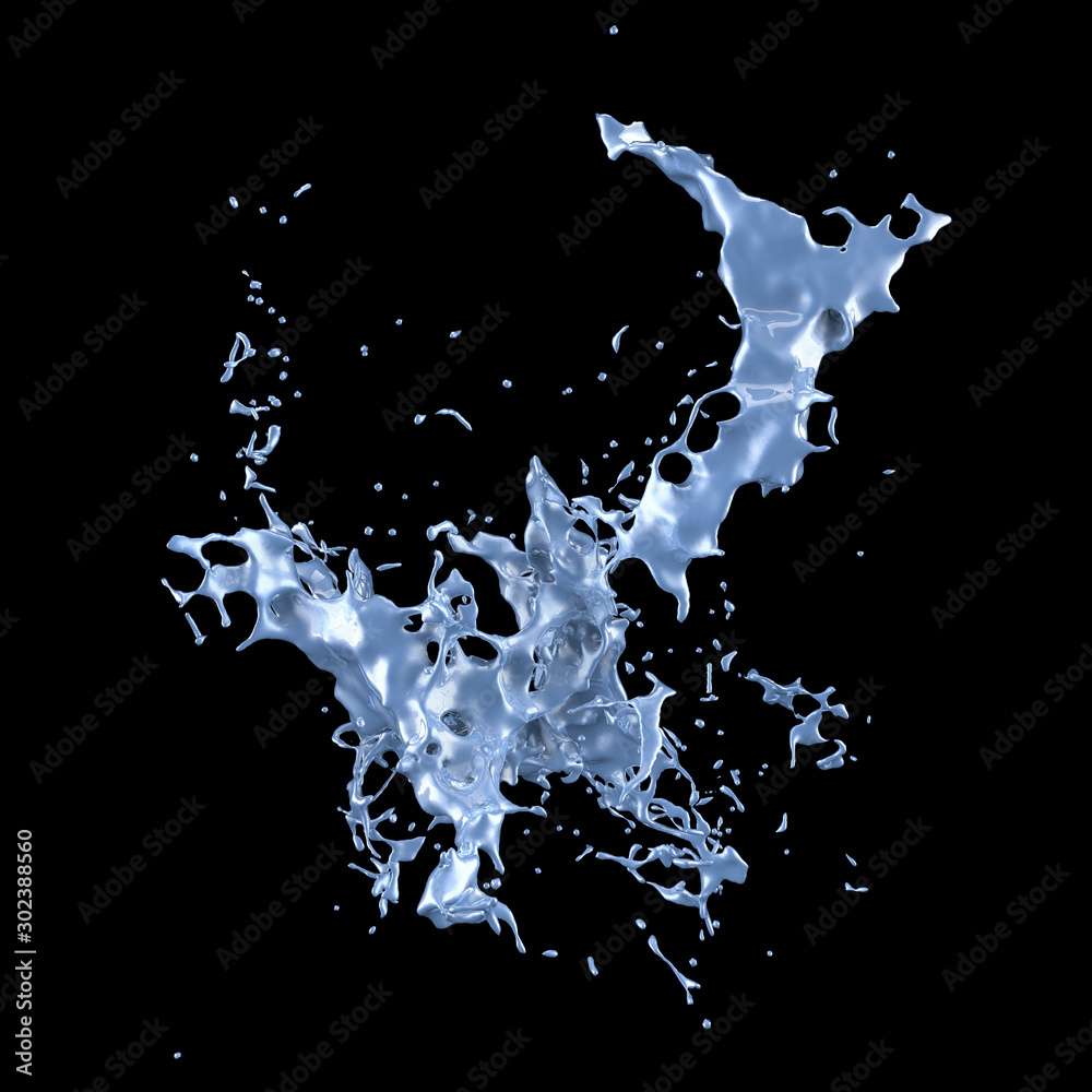 Splash fluid. 3d illustration, 3d rendering. Splash fluid. 3d illustration, 3d rendering.