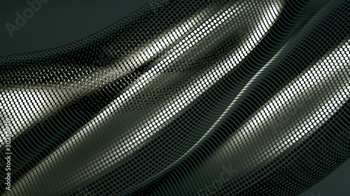 Wallpaper Mural Luxury background with metal drapery fabric. 3d illustration, 3d rendering. Torontodigital.ca