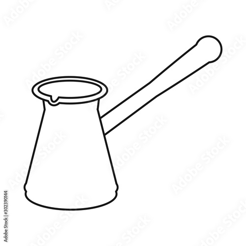 Vector design of coffee and arabic logo. Graphic of coffee and turk stock vector illustration.