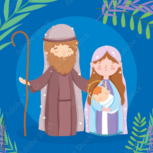 mary joseph and baby jesus manger nativity, merry christmas