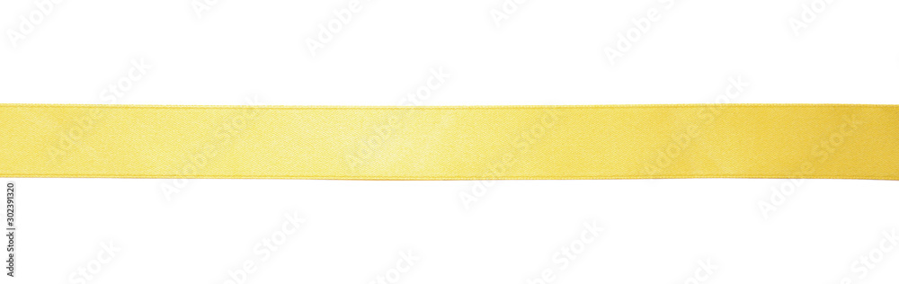 Beautiful golden ribbon on white background Beautiful golden ribbon on white background