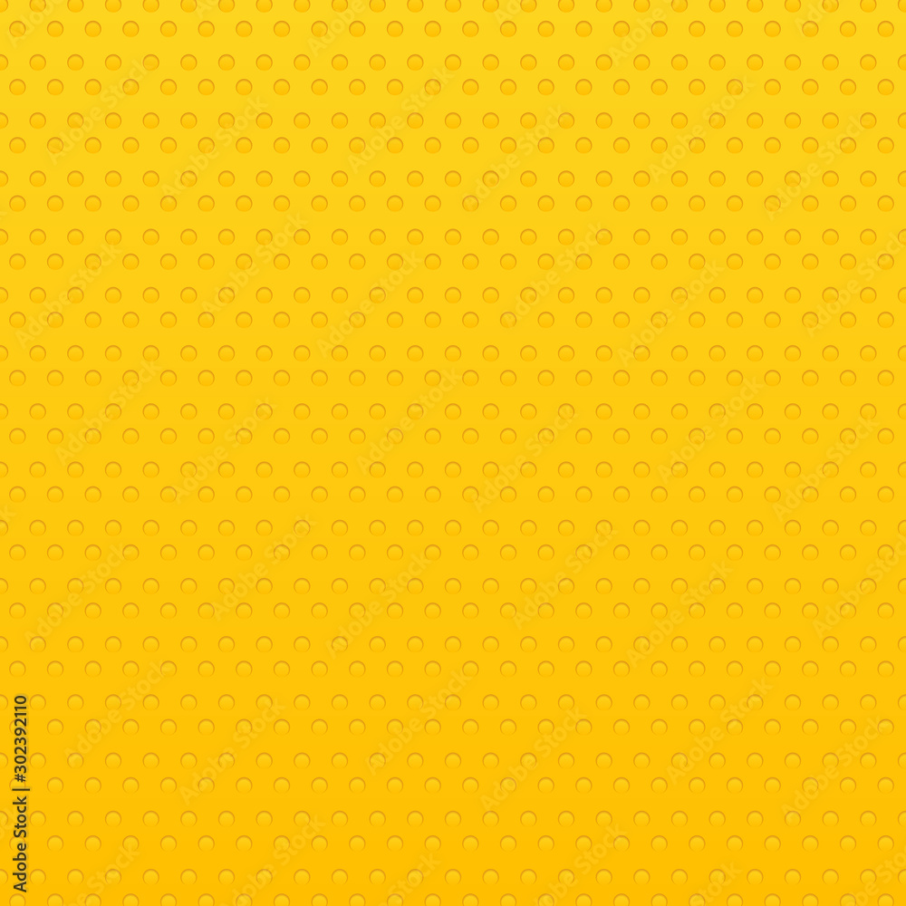Seamless yellow circles geometric hole pattern background and texture.