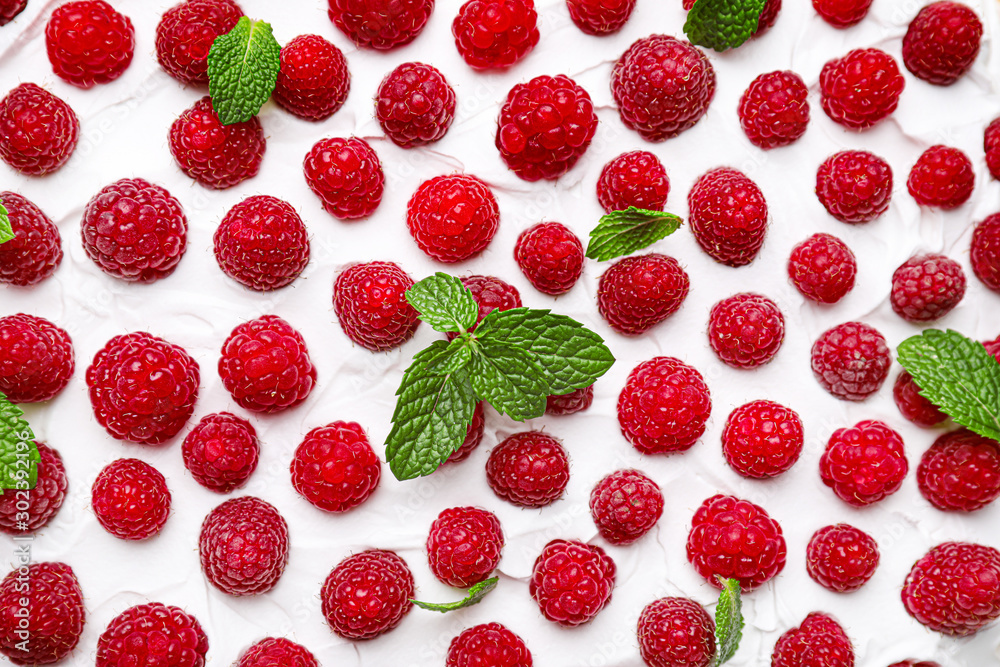 Tasty raspberry pie as background Tasty raspberry pie as background