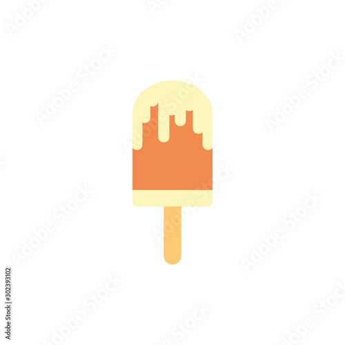 Isolated sweet popsicle icon flat design