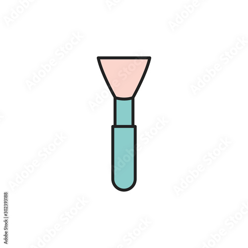 Isolated make up brush fill design