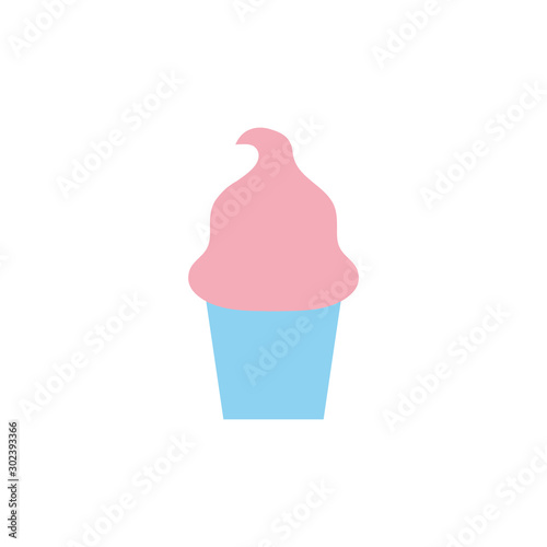 Isolated sweet muffin icon flat design