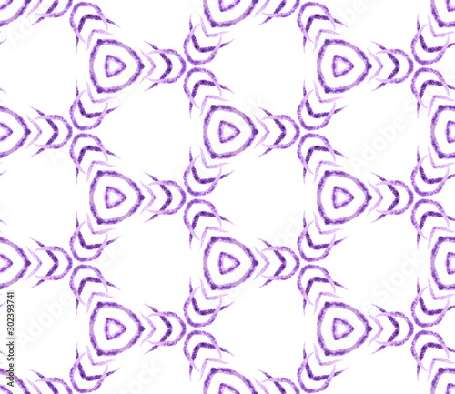 Purple handdrawn seamless pattern. Hand drawn wate