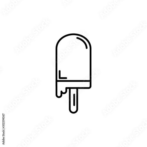 Isolated sweet popsicle icon line design