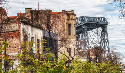 The Transporter Bridge Nicolas Avellaneda in Buenos Aires, Argentina. photo