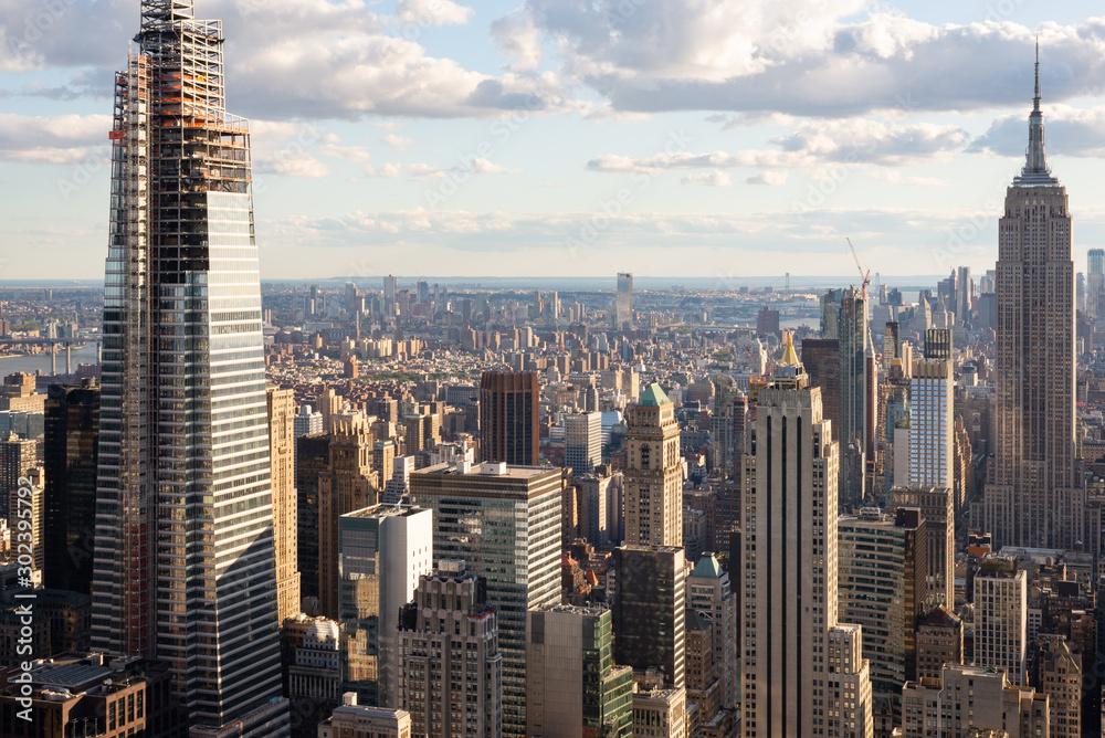 Fototapeta premium Panorama view of Midtown Manhattan from Top of the Rock