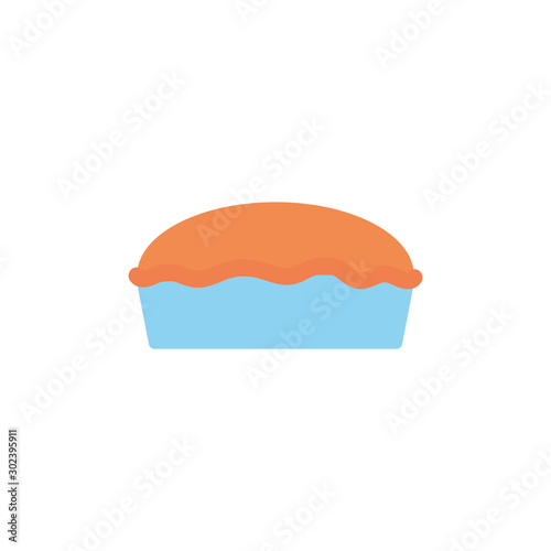 Isolated sweet cake icon flat design