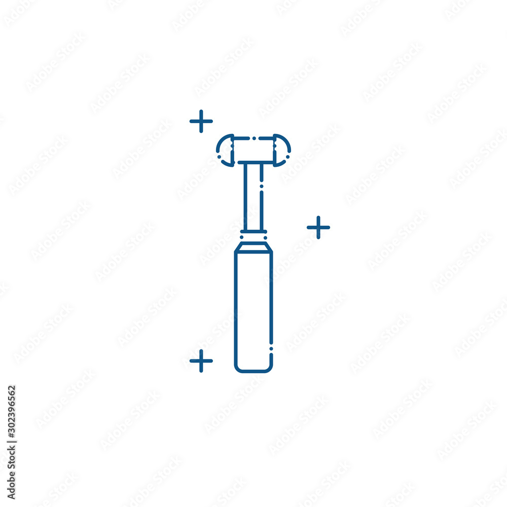 Isolated medical hammer icon line design Isolated medical hammer icon line design