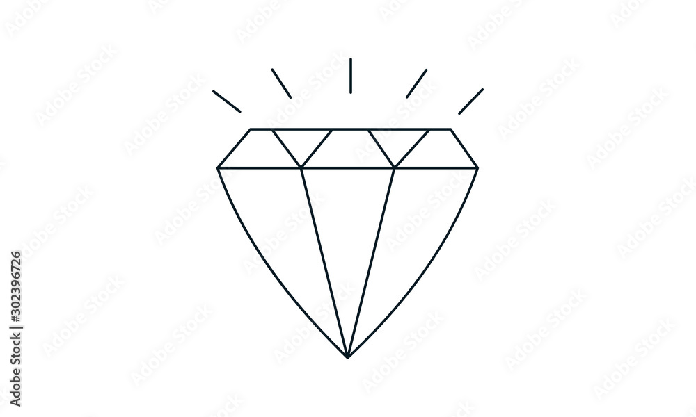 Diamond icon for luxury and high-value items Diamond icon for luxury and high-value items