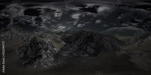 huge dark clouds over the plains of Ranoch Moor in the scottish highlands. vr360 virtual reality photo