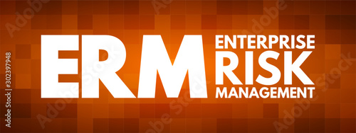 ERM - Enterprise Risk Management acronym, business concept background