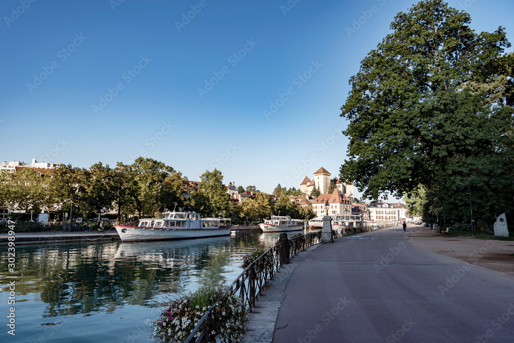Annecy lake in morning time, France. Annecy lake in morning time, France.